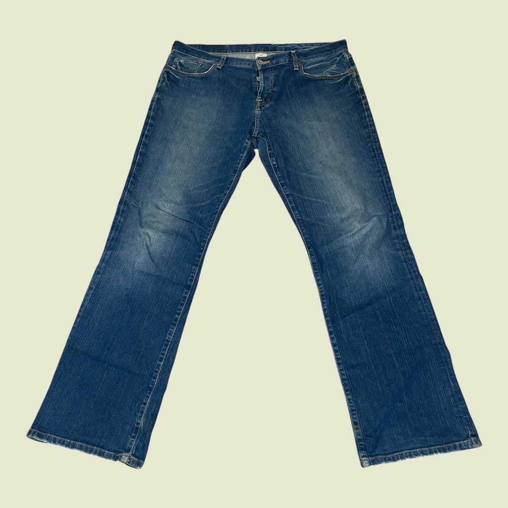 Lucky Brand Slim Bootleg Jeans Mens 38x35‎ Blue Hipster Wash V1YU031 Long Length